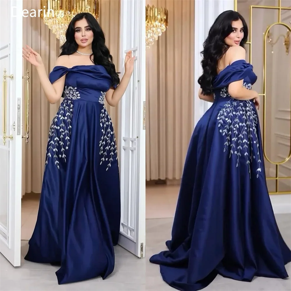 Customized Saudi Arabia Dearin Off-the-shoulder A-line Floor Length Skirts Draped Applique Bespoke Occasion Dresses Formal Gown
Customized Saudi Arabia Dearin Off-the-shoulder A-line Floor Length Skirts Draped Applique Bespoke Occasion Dresses Formal Gown