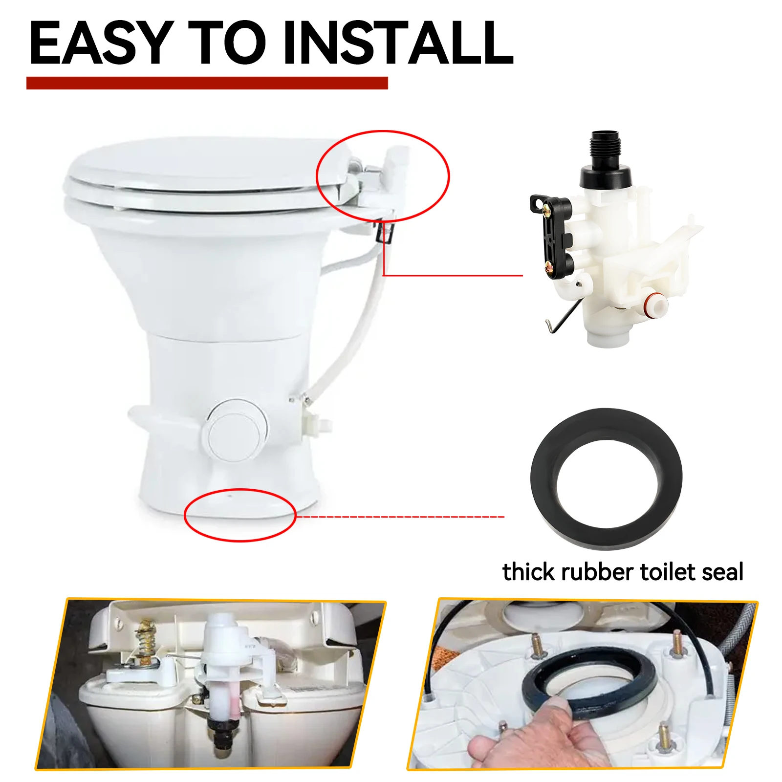 31705 31688 31687 31653 RV Toilet Water Valve kit Freeze Resistance Leakage-Resistant Toilet Parts for Thetford Aqua-Magic V
31705 31688 31687 31653 RV Toilet Water Valve kit Freeze Resistance Leakage-Resistant Toilet Parts for Thetford Aqua-Magic V