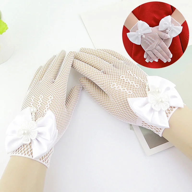White Gloves Mesh Bow Lace Flower Glove Girl Kids Mittens Thin Princess Children Gloves Party Fashion Gifts
White Gloves Mesh Bow Lace Flower Glove Girl Kids Mittens Thin Princess Children Gloves Party Fashion Gifts