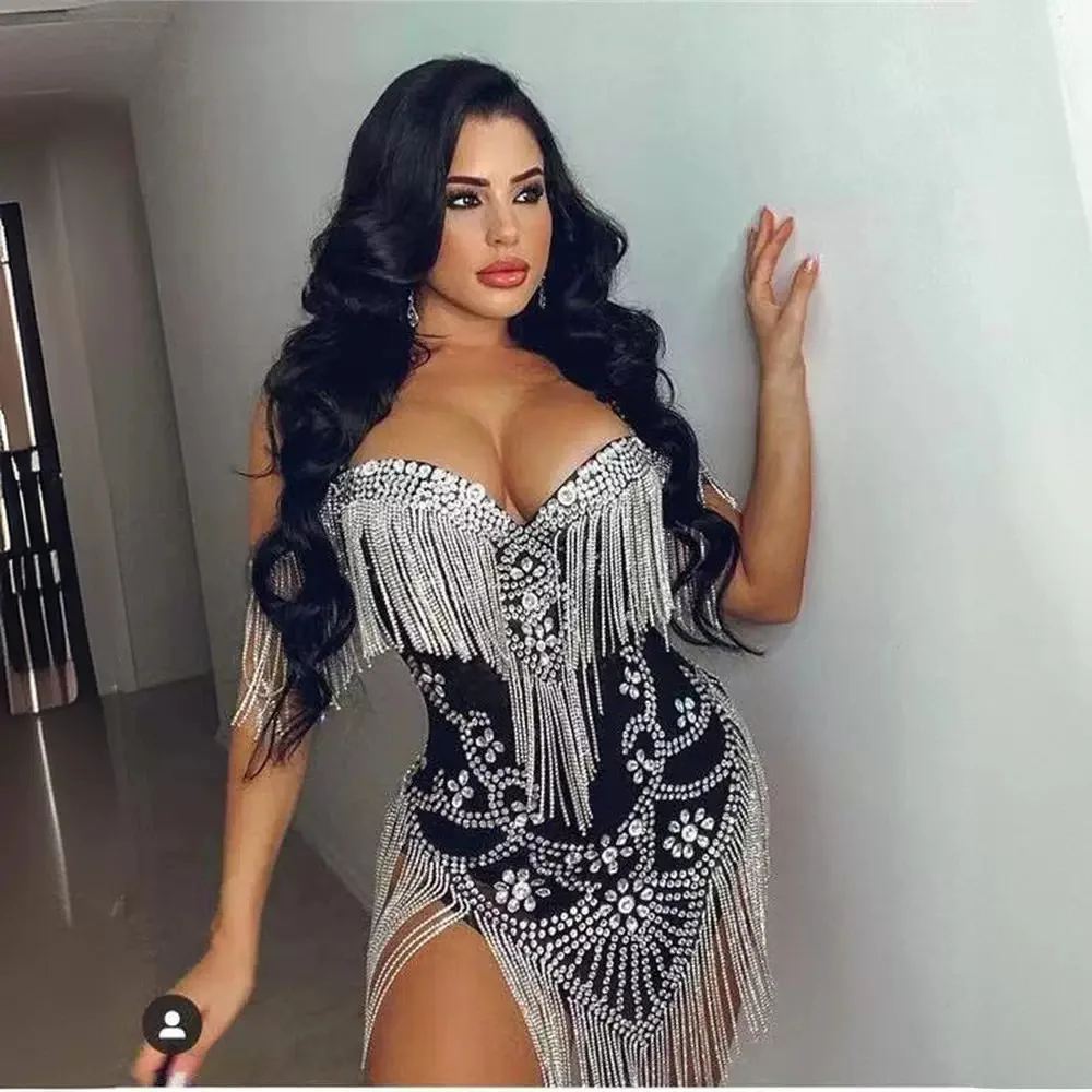 New temperament socialite party rhinestone long fringe hollow waist tight sexy onesie stage performance clothes yl
New temperament socialite party rhinestone long fringe hollow waist tight sexy onesie stage performance clothes yl