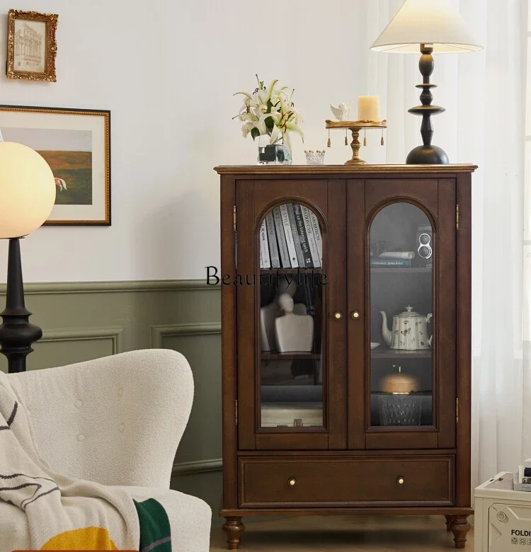 American all solid wood simple modern decorative cabinet light luxury living room storage corner cabinet
American all solid wood simple modern decorative cabinet light luxury living room storage corner cabinet