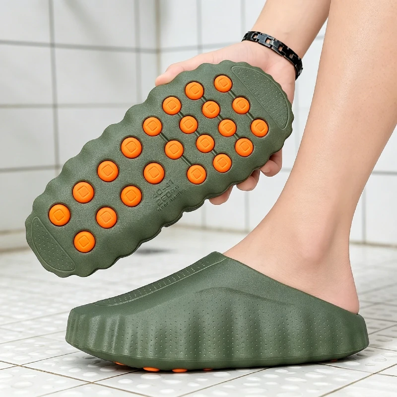 Casual Covering Thick Heel Slippers Shoes for Men Men Massage Slippers Comfortable Breathable Function EVA Material Sandals
Casual Covering Thick Heel Slippers Shoes for Men Men Massage Slippers Comfortable Breathable Function EVA Material Sandals