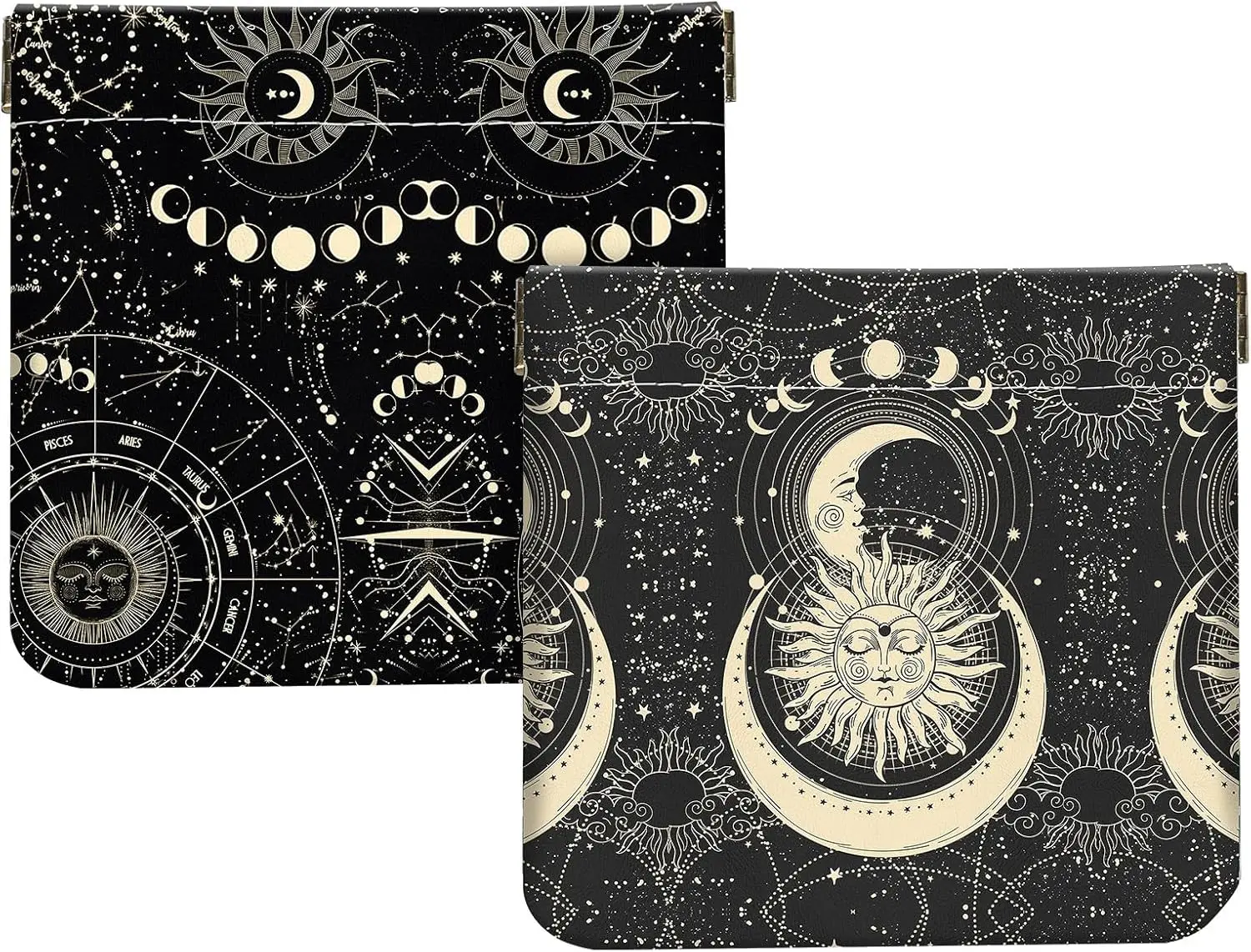 2Pcs PU Leather Mini Coin Purse, Unique Constellation Design for Women and Men
2Pcs PU Leather Mini Coin Purse, Unique Constellation Design for Women and Men