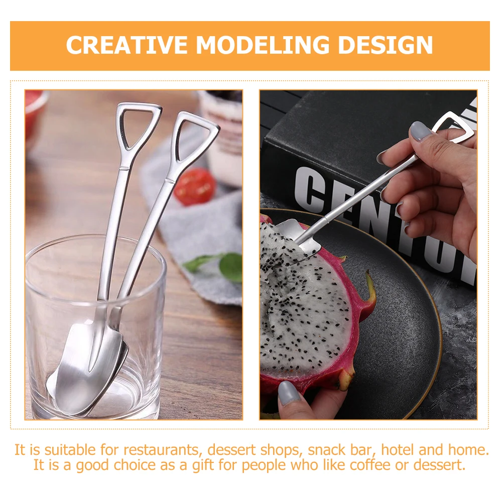 9pcs Shovel Spoons Set Stainless Steel Fruit Dessert Spoon Fork Creative Modeling Design Long Time Use Restaurants Home
9pcs Shovel Spoons Set Stainless Steel Fruit Dessert Spoon Fork Creative Modeling Design Long Time Use Restaurants Home