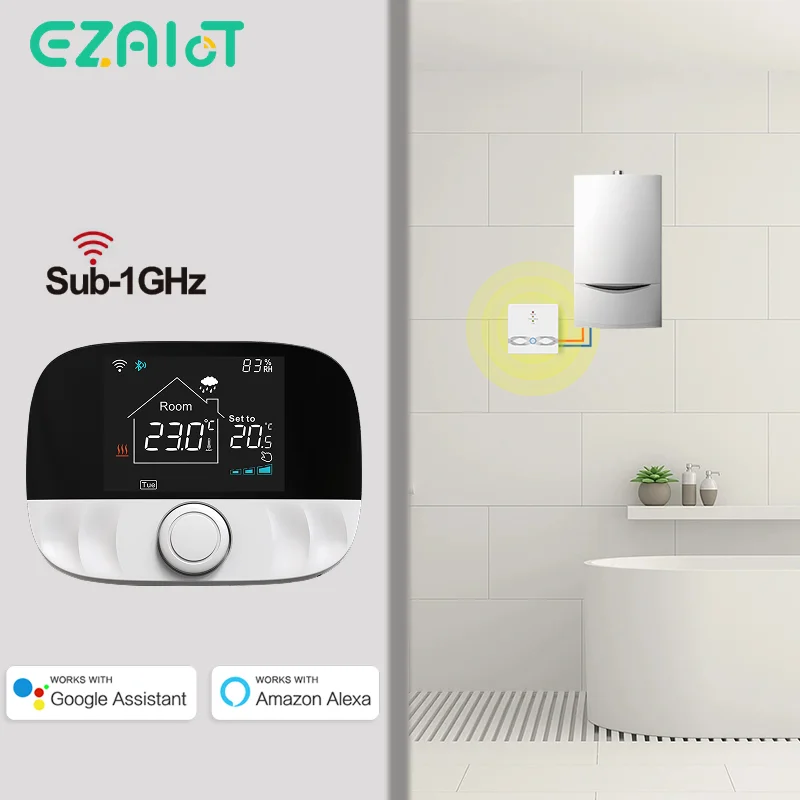 Tuya Wifi Gas Boiler Thermostat Wireless RF Home Floor Heating Temperature Controller Works with Smart Life Google Home Alexa
Tuya Wifi Gas Boiler Thermostat Wireless RF Home Floor Heating Temperature Controller Works with Smart Life Google Home Alexa
