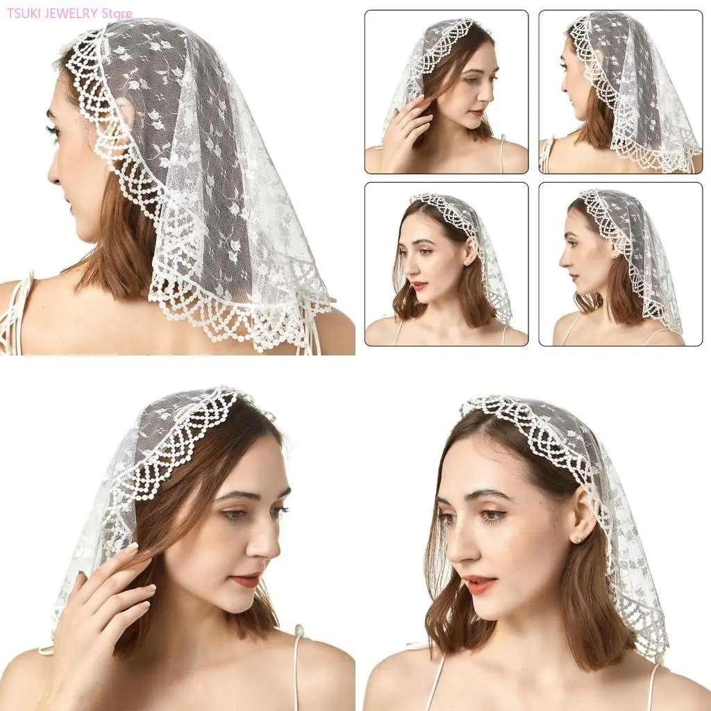62KE Vintage Mantilla Veil Mass Veil Lace Flower Spanish Headwrap Catholic Chapel Veil for Religious Gathering Formal Event
62KE Vintage Mantilla Veil Mass Veil Lace Flower Spanish Headwrap Catholic Chapel Veil for Religious Gathering Formal Event