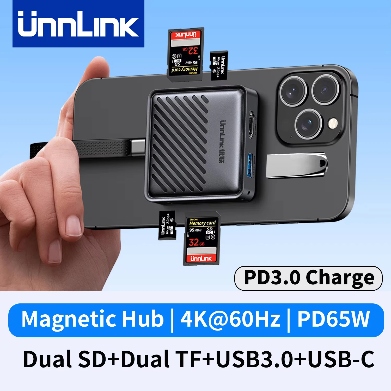 Unnlink Magnetic USB C Hub Multiport Adapter Docking Station 4K HDMI 65W PD For Macbook iPhone 16/15 Pro, SD/TF Card Reader
Unnlink Magnetic USB C Hub Multiport Adapter Docking Station 4K HDMI 65W PD For Macbook iPhone 16/15 Pro, SD/TF Card Reader
