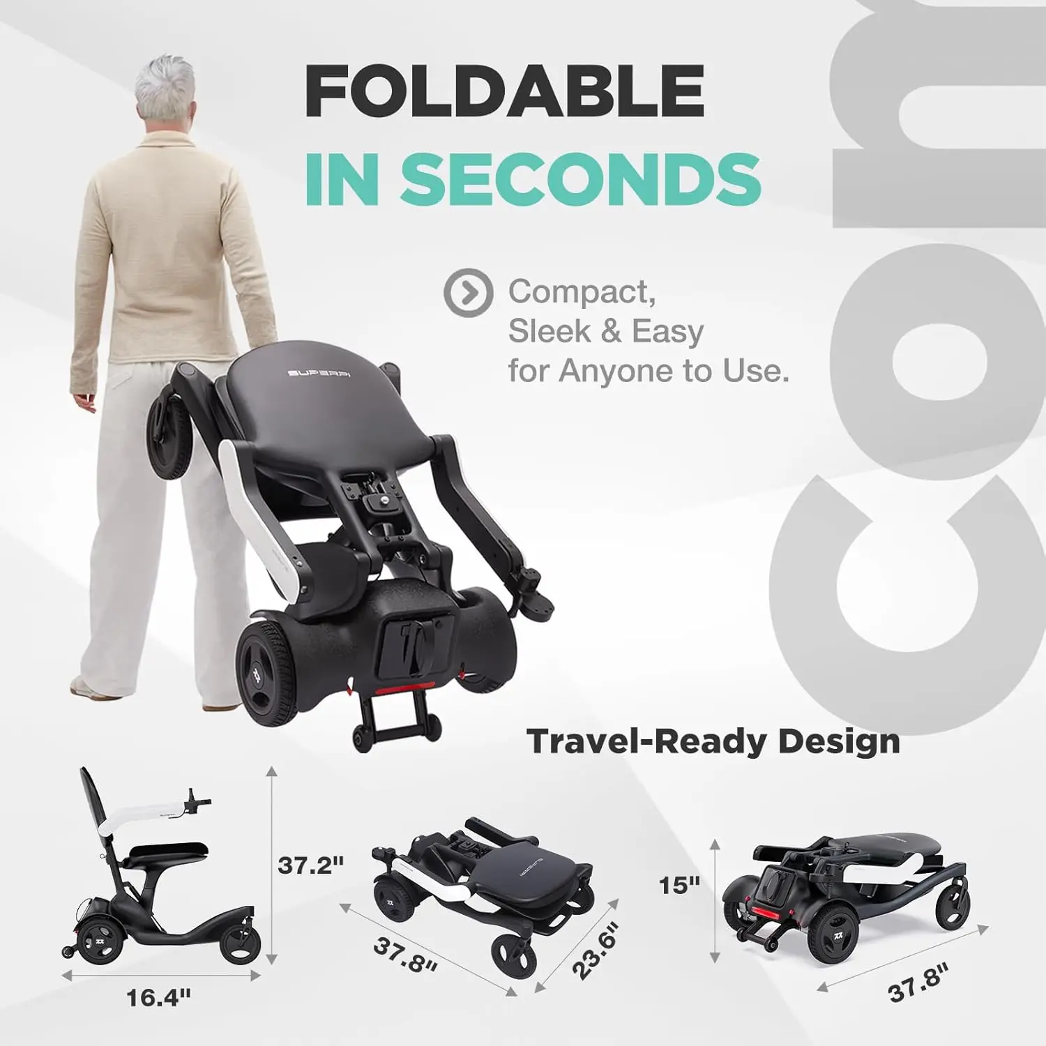 Foldable Electric Wheelchair P2 Carbon Fiber Dual Motors 24-Mile Long Range Travel Chair for Seniors Disabled Rehab Patients RED
Foldable Electric Wheelchair P2 Carbon Fiber Dual Motors 24-Mile Long Range Travel Chair for Seniors Disabled Rehab Patients RED