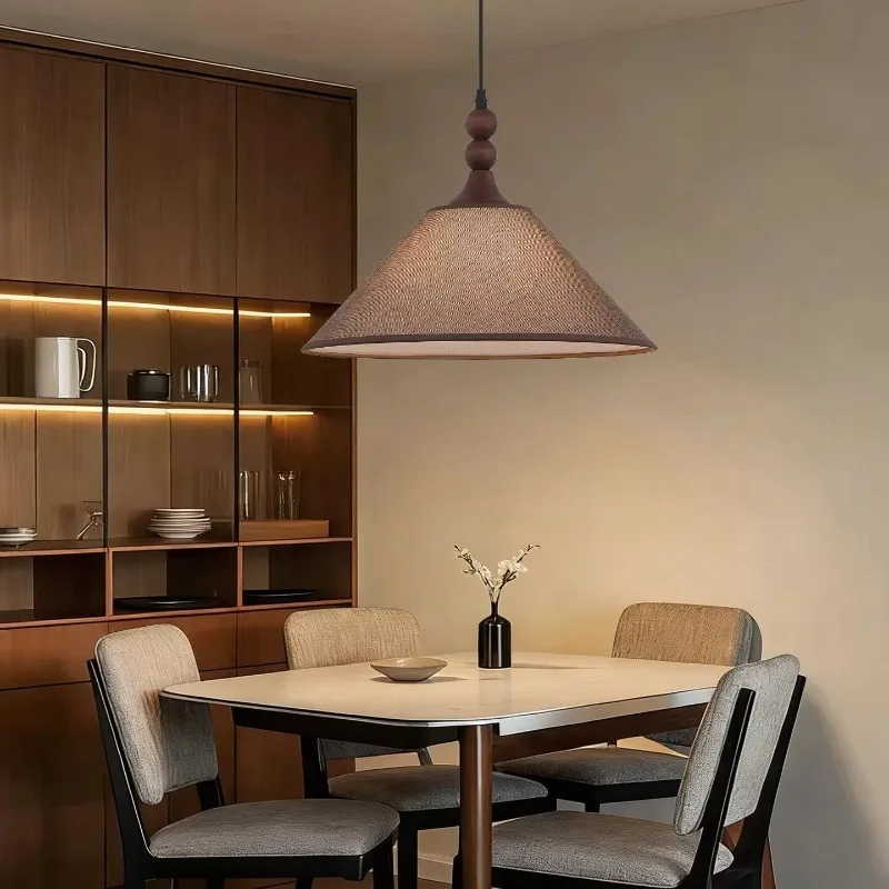 Japanese Style Walnut Fabric Pendant Light for Dining Room, Mid-Century Warm Creative Lamp for Bedroom, Living Room & Homestay
Japanese Style Walnut Fabric Pendant Light for Dining Room, Mid-Century Warm Creative Lamp for Bedroom, Living Room & Homestay