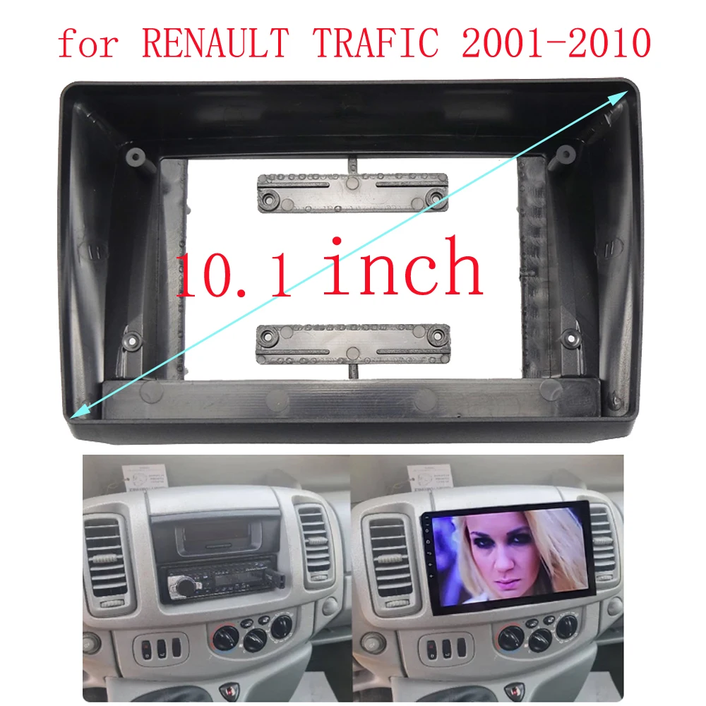 10,1-дюймовая автомобильная панель радиоприемника для RENAULT TRAFIC 2001-2010, комплект приборной панели, установка консоли лицевой панели, 10,1-дюймовая рамка-адаптер, накладка
10,1-дюймовая автомобильная панель радиоприемника для RENAULT TRAFIC 2001-2010, комплект приборной панели, установка консоли лицевой панели, 10,1-дюймовая рамка-адаптер, накладка