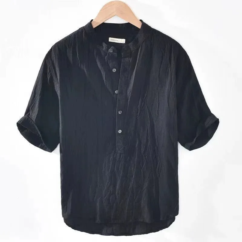 Pure Color Linen Short Sleeve Shirt Men's Casual Workwear Summer New Simple Cotton Linen Fashion Youth Leisure Shirt
Pure Color Linen Short Sleeve Shirt Men's Casual Workwear Summer New Simple Cotton Linen Fashion Youth Leisure Shirt