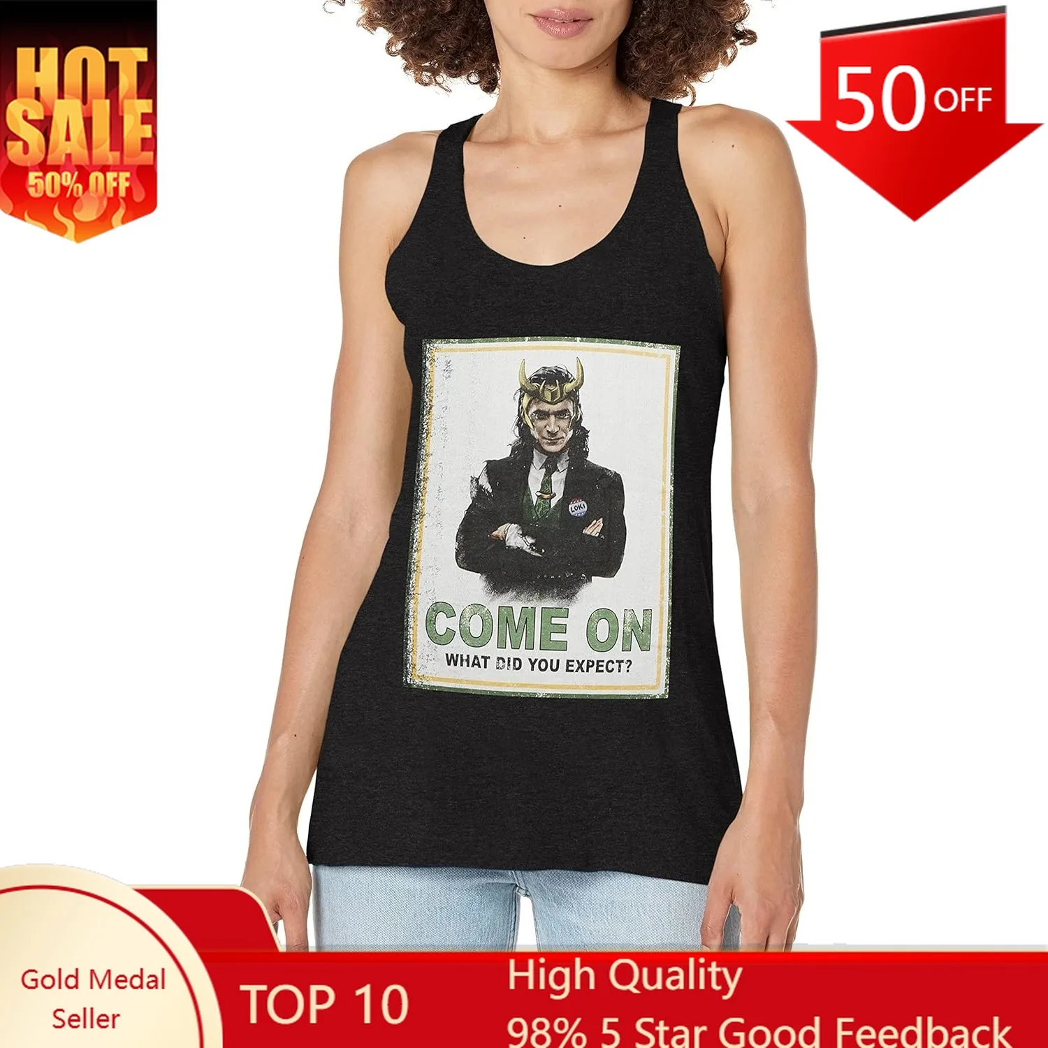 Marvel Women's Loki Pres Loki Women's Racerback Tank Top
Marvel Women's Loki Pres Loki Women's Racerback Tank Top