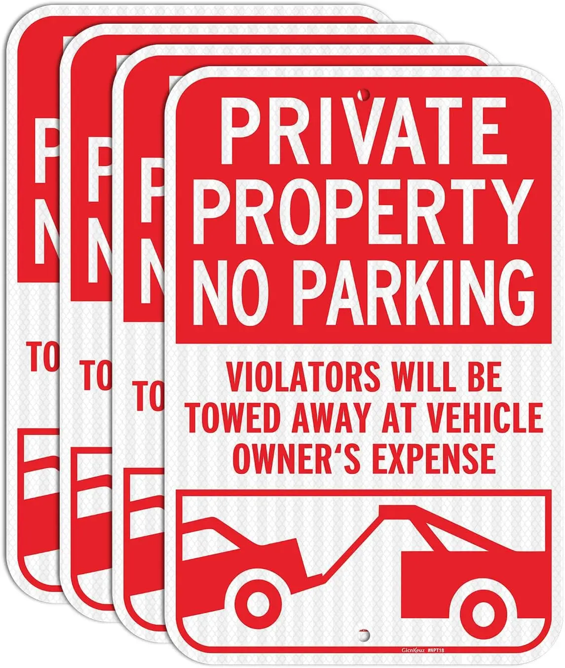 Large No Parking Signs, 18x12 Inches Private Property Signs, Reflective Aluminum for Indoor/Outdoor Use (4-Pack)
Large No Parking Signs, 18x12 Inches Private Property Signs, Reflective Aluminum for Indoor/Outdoor Use (4-Pack)