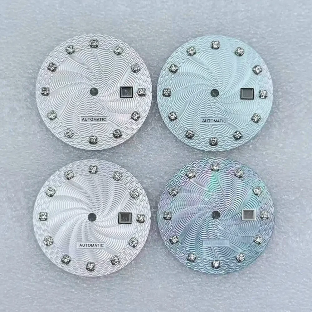 24.5mm Watch Dial Diamond Marker Vortex for NH05/nh06 Automatic Movement Case Mod Parts Conch Eddy Natural MOP
24.5mm Watch Dial Diamond Marker Vortex for NH05/nh06 Automatic Movement Case Mod Parts Conch Eddy Natural MOP