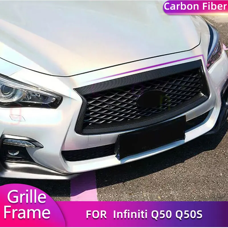 Carbon Fiber Front Bumper Grille Frame for Infiniti Q50 Q50S Sedan 4-Door 2018 2019 Car Front Grill Frame Cover Trim Body Kit
Carbon Fiber Front Bumper Grille Frame for Infiniti Q50 Q50S Sedan 4-Door 2018 2019 Car Front Grill Frame Cover Trim Body Kit