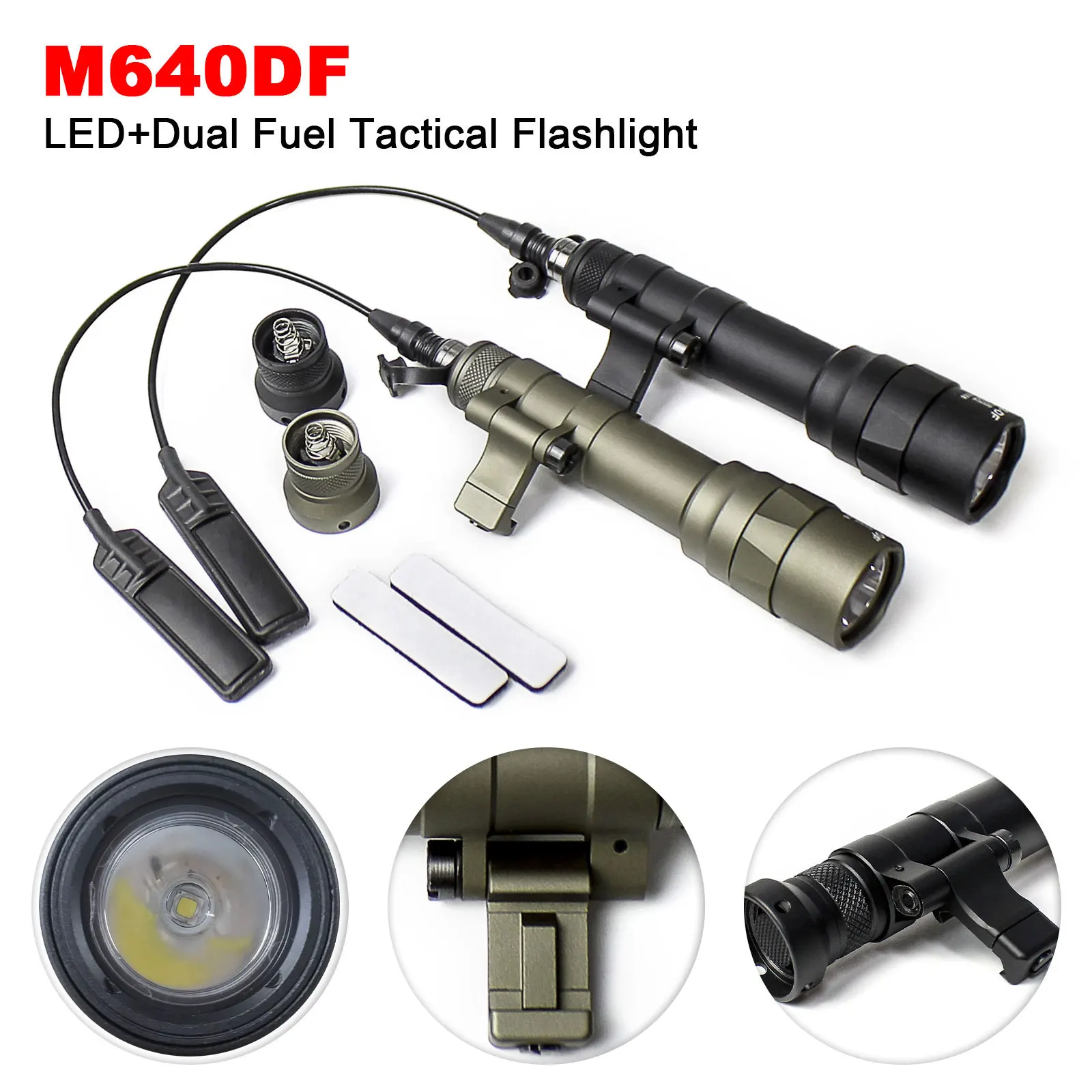 Tactical M640 M640DF Light M640V Flashlight Outdoor Rifle Weaponlight LED Scout Light Offset Side Mount Fit 20mm Picatinny Rail
Tactical M640 M640DF Light M640V Flashlight Outdoor Rifle Weaponlight LED Scout Light Offset Side Mount Fit 20mm Picatinny Rail