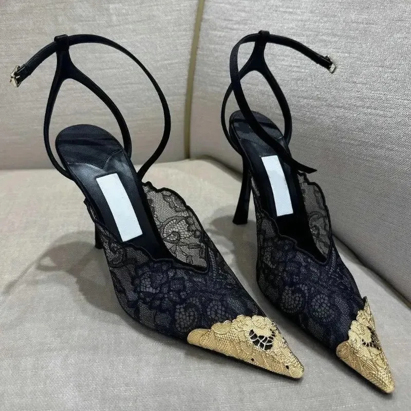 Women Sandals High Heels Fashion Lace Sequin Hollow Out Mesh Women Pumps Sexy Designer Slingback Sandals Ladies Shoes for Women
Women Sandals High Heels Fashion Lace Sequin Hollow Out Mesh Women Pumps Sexy Designer Slingback Sandals Ladies Shoes for Women