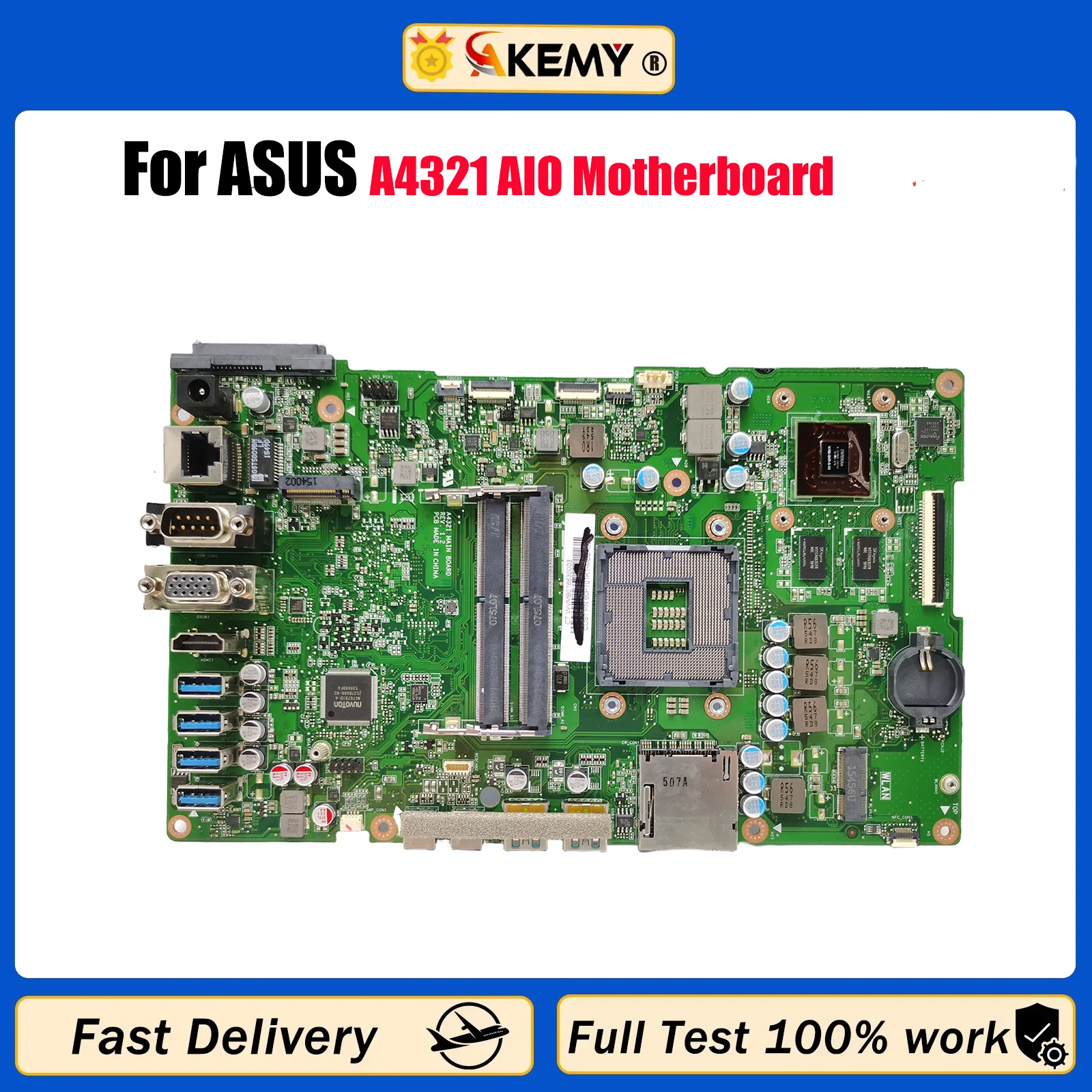 A4321 Motherboard For ASUS AIO PRO A4321 Mainboard This item is in stock 100% tests OK fast shipping High quality
A4321 Motherboard For ASUS AIO PRO A4321 Mainboard This item is in stock 100% tests OK fast shipping High quality