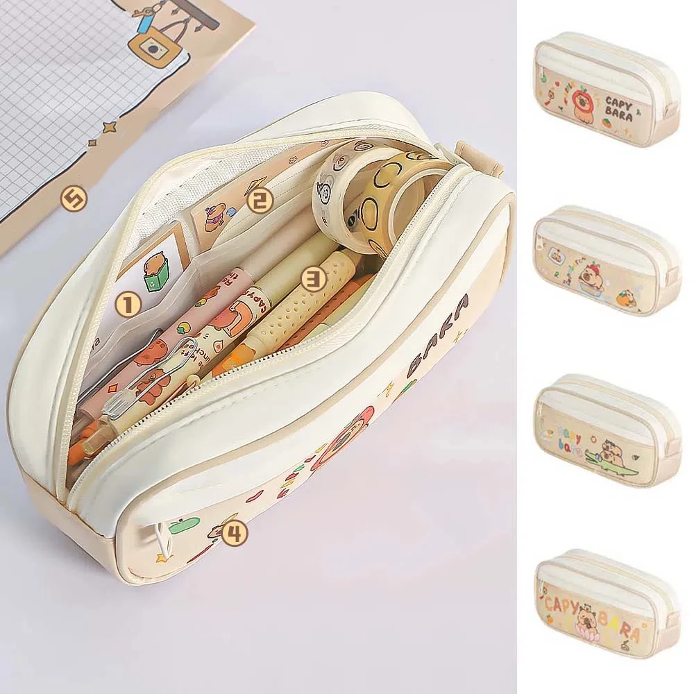 Pencil Case Capybara Stationery Bag Desktop Storage Large Capacity Large Capybara Pen Bag Animals Cosmetics/Card/Pens
Pencil Case Capybara Stationery Bag Desktop Storage Large Capacity Large Capybara Pen Bag Animals Cosmetics/Card/Pens