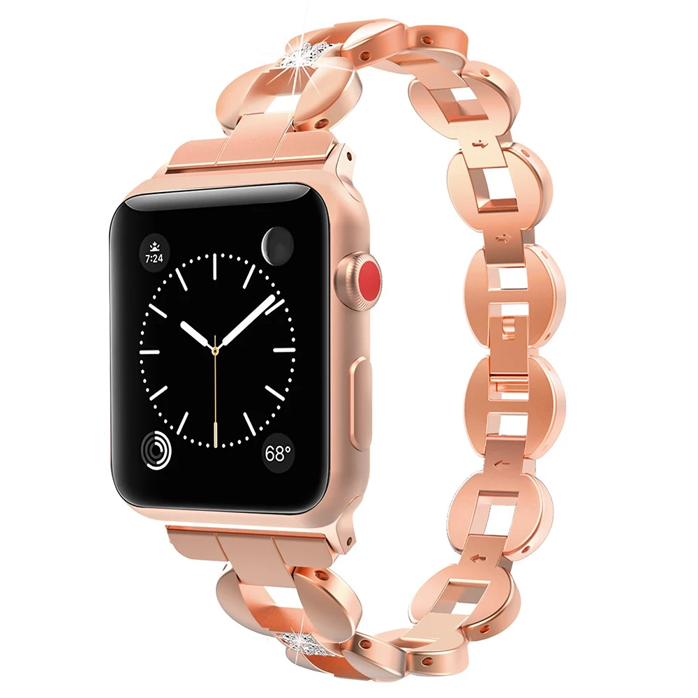 Luxury Stainless Steel Metal Strap for Apple Watch Band 38mm 42mm 40mm 44mm Gemstone Strap for iwatch SE 6 5 4 3 2 1 Accessories
Luxury Stainless Steel Metal Strap for Apple Watch Band 38mm 42mm 40mm 44mm Gemstone Strap for iwatch SE 6 5 4 3 2 1 Accessories