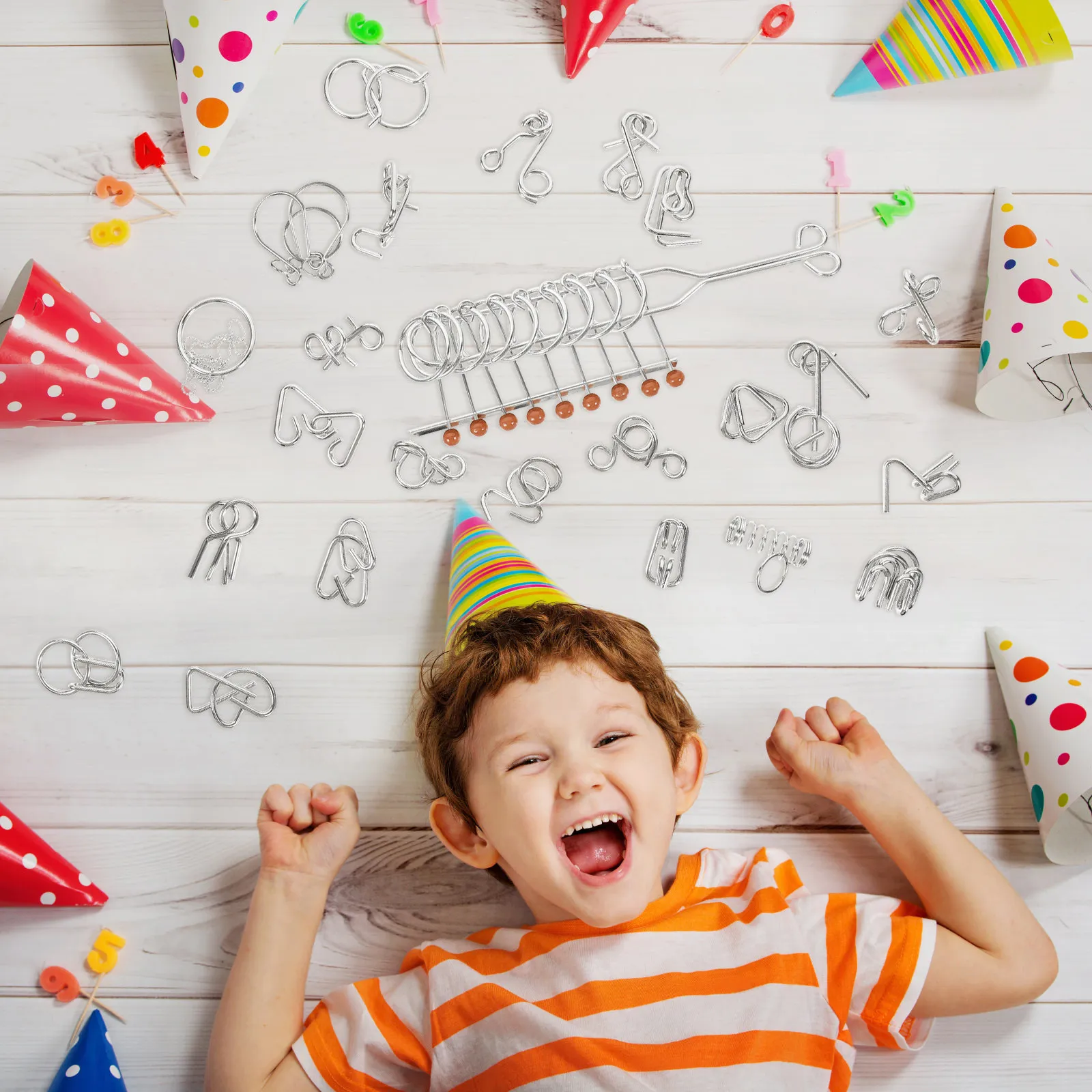 25Pcs Nine Ring Unlock Button Brain Teaser Educational Development Puzzle Game for Students Adults Gift
25Pcs Nine Ring Unlock Button Brain Teaser Educational Development Puzzle Game for Students Adults Gift