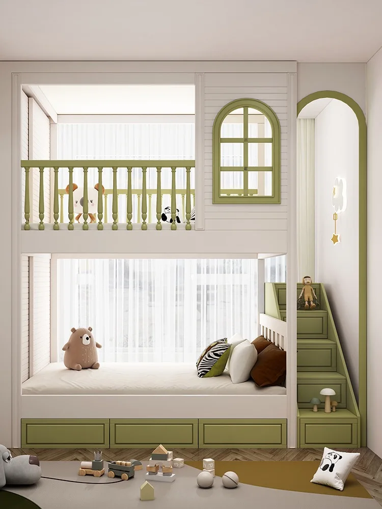 Customized bunk bed, bunk bed, wardrobe, integrated combination bed, children's castle princess duplex, 1.8 meters on the second
Customized bunk bed, bunk bed, wardrobe, integrated combination bed, children's castle princess duplex, 1.8 meters on the second