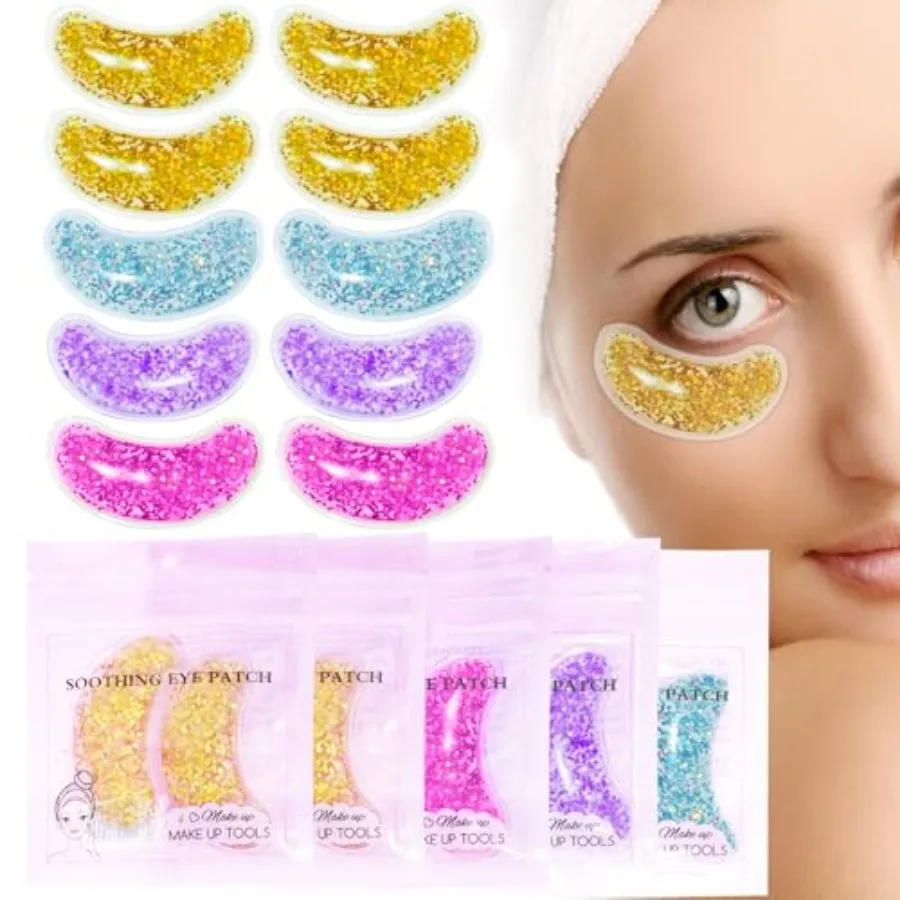 10Pack Under Eye Patches for Puffy Eyes, Reusable Ice Gel Eye Pad Cooling Eye Patch Hot Cold Therapy Eye Mask
10Pack Under Eye Patches for Puffy Eyes, Reusable Ice Gel Eye Pad Cooling Eye Patch Hot Cold Therapy Eye Mask