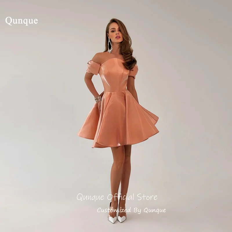 Qunque A Line Puff Sleeves Prom Dresses Short Homecoming Dresses Satin платье женское вечернее Customized
Qunque A Line Puff Sleeves Prom Dresses Short Homecoming Dresses Satin платье женское вечернее Customized