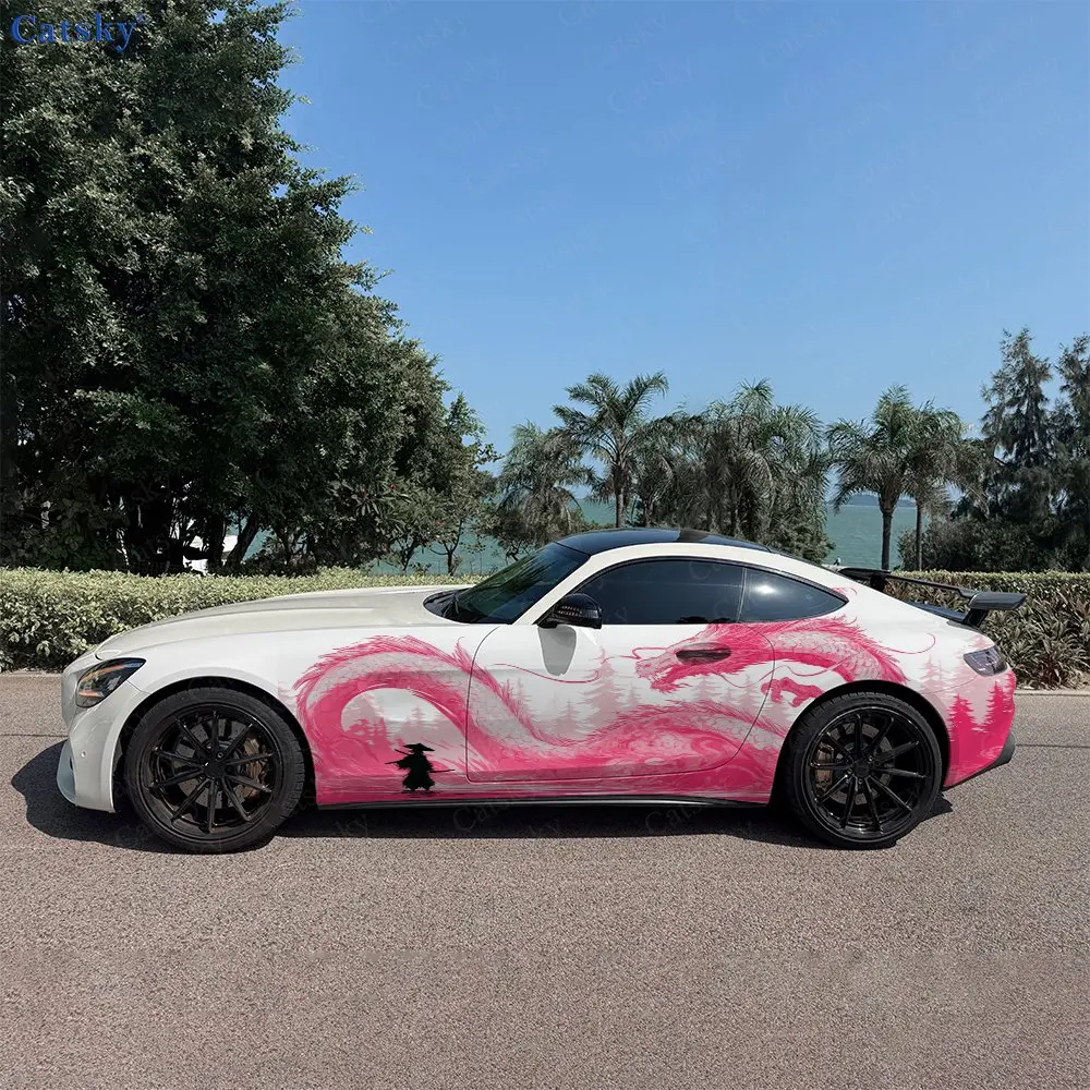2pcs Splash Pink Dragon Swordsman Car Side Wraps, Self-Adhesive PVC Waterproof & Scratch-Resistant Stickers, Car Accessory Gift
2pcs Splash Pink Dragon Swordsman Car Side Wraps, Self-Adhesive PVC Waterproof & Scratch-Resistant Stickers, Car Accessory Gift