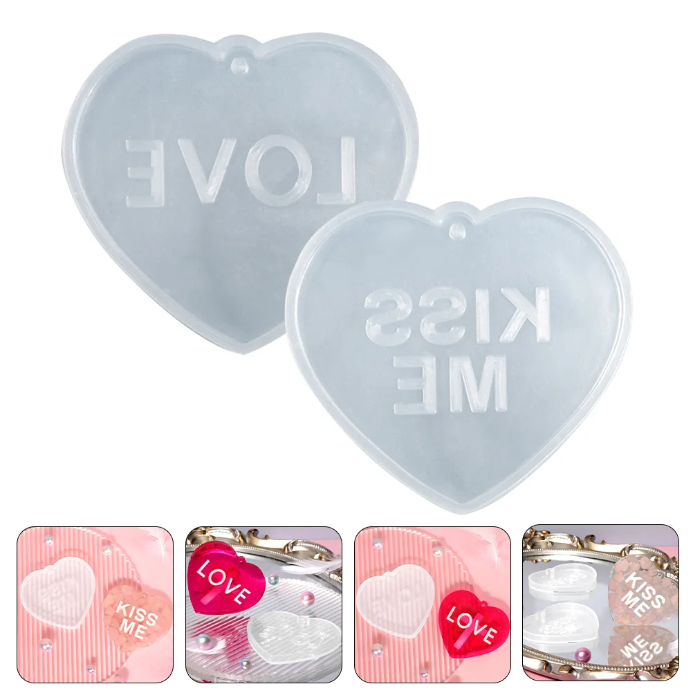 2 Pcs Love Pendant Mold Silicone Molds Heart Shape Fudge for Resin Keychain Lovers
2 Pcs Love Pendant Mold Silicone Molds Heart Shape Fudge for Resin Keychain Lovers