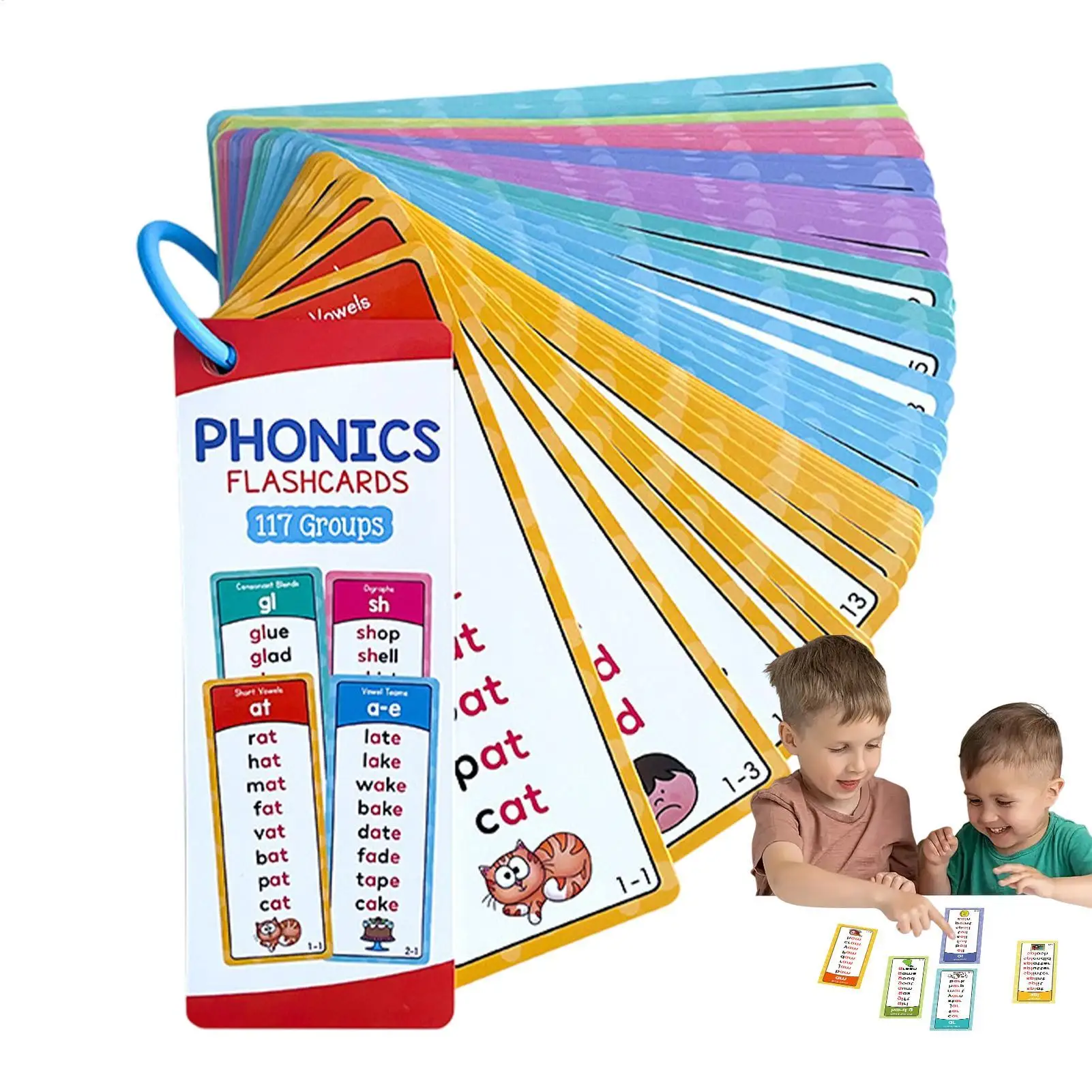 60pcs/Set Phonics Word List Card 117 Groups Pronunciation Word List With Over 900 Pronounced Rhyming Words Early Learning Toy
60pcs/Set Phonics Word List Card 117 Groups Pronunciation Word List With Over 900 Pronounced Rhyming Words Early Learning Toy