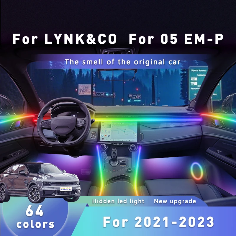 For LYNK&CO For 05 EM-P DIY Car Interior LED Strips Multi Colour Car LED Ambient Lights With Bluetooth Control Easy To Install
For LYNK&CO For 05 EM-P DIY Car Interior LED Strips Multi Colour Car LED Ambient Lights With Bluetooth Control Easy To Install