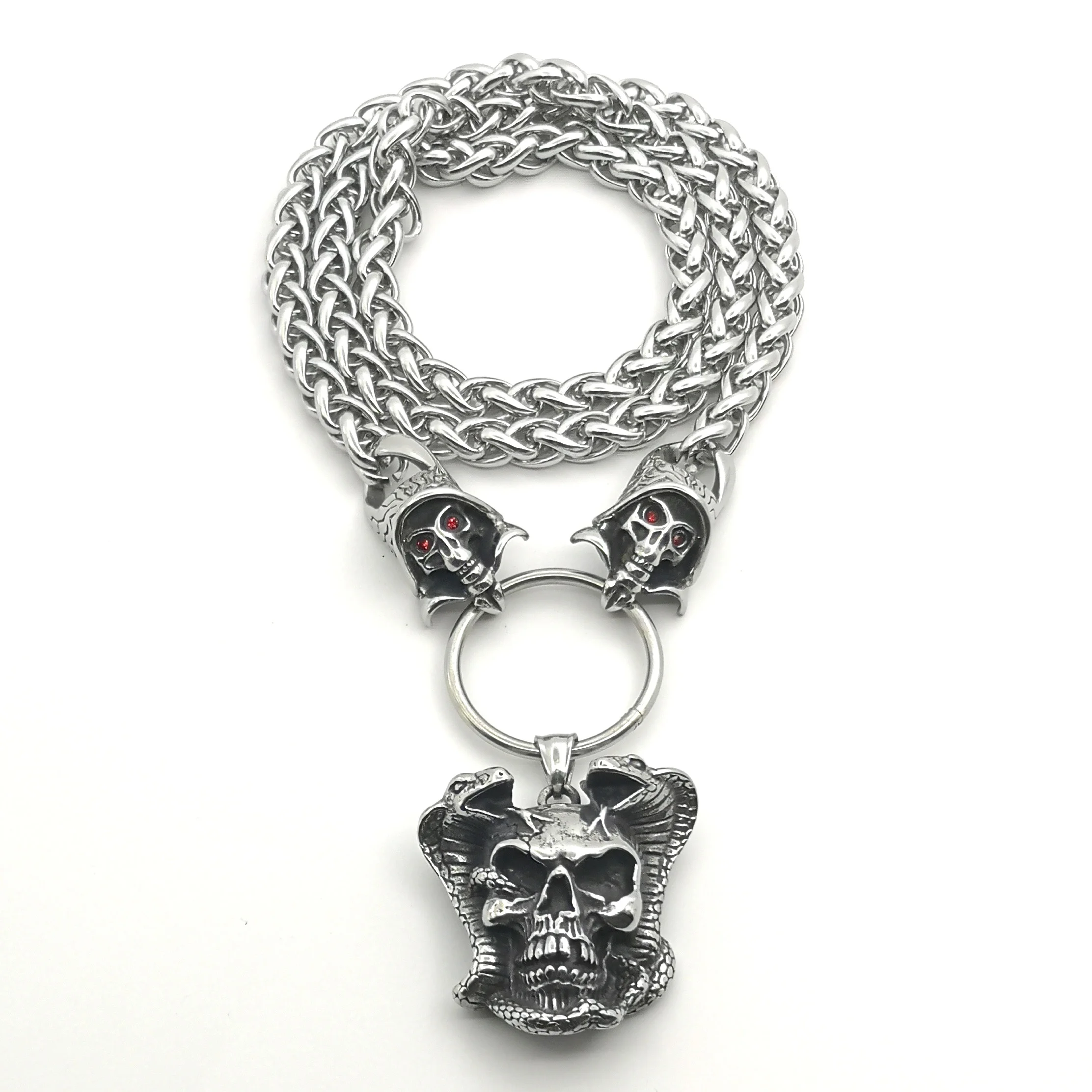 Stainless Steel Skull Pendant Death Dragon Bone Chain Necklace Neo-Gothic Jewelry
Stainless Steel Skull Pendant Death Dragon Bone Chain Necklace Neo-Gothic Jewelry