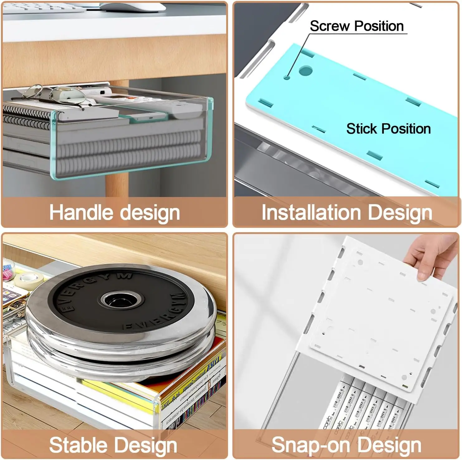 Under Desk Table Drawer Storage Organizer,2 Pack Large & Medium Slide Out Desk Drawers
Under Desk Table Drawer Storage Organizer,2 Pack Large & Medium Slide Out Desk Drawers