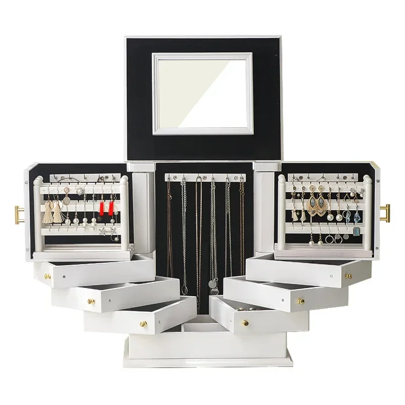 Large-capacity multi-functional solid wood, dust-proof jewelry storage box creativity, multi-layer earring jewelry box
Large-capacity multi-functional solid wood, dust-proof jewelry storage box creativity, multi-layer earring jewelry box