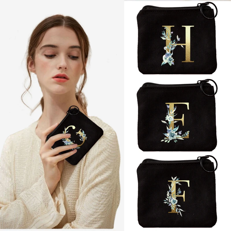 Alphabet Flower Print Coin Purse Women Mini Canvas Card Holder Small Wallet Pouch Daily Storage Bag Kawaii Girls Purse Clutch
Alphabet Flower Print Coin Purse Women Mini Canvas Card Holder Small Wallet Pouch Daily Storage Bag Kawaii Girls Purse Clutch