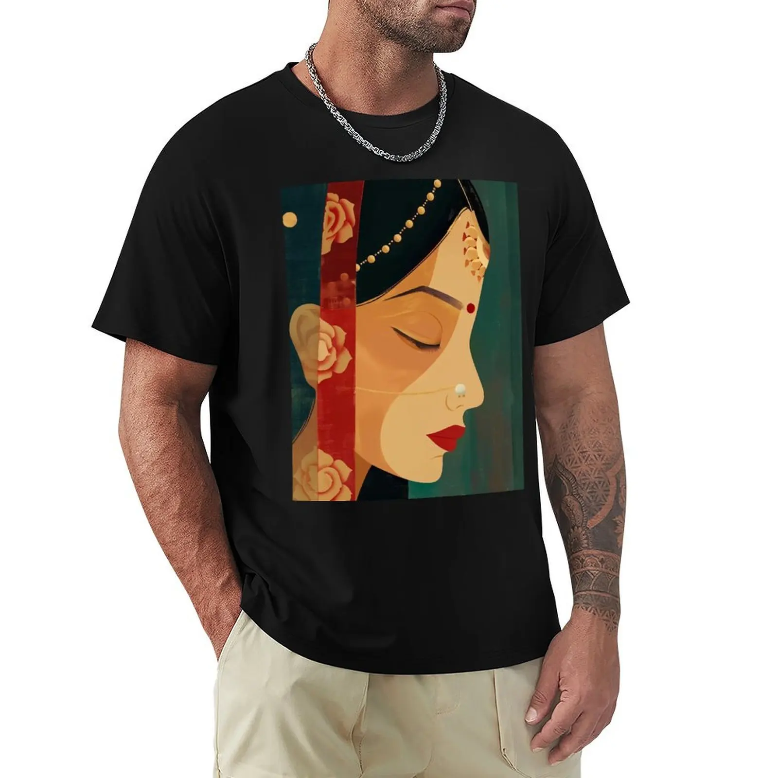 Indian woman T-Shirt graphic t shirts vintage clothes anime clothes vintage t shirt men
Indian woman T-Shirt graphic t shirts vintage clothes anime clothes vintage t shirt men