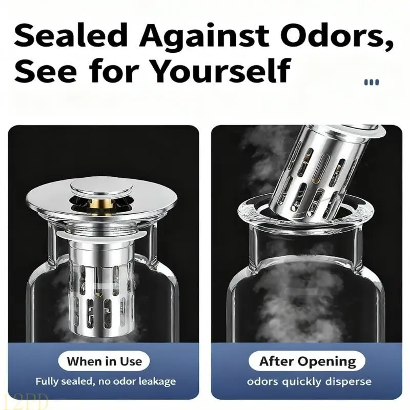 12PD 2 лота, легко очищаемая сливная пробка для ванной комнаты с функцией выскакивания и предотвращения засора
12PD 2 лота, легко очищаемая сливная пробка для ванной комнаты с функцией выскакивания и предотвращения засора