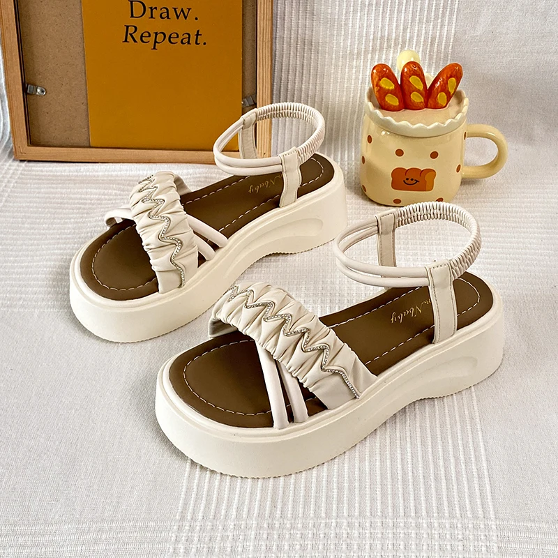 Summer Shoes Woman 2025 French Style Platform Sandals Thick Heel Summer Beach Shoe Luxury Designer Sandals for Ladies Outdoor
Summer Shoes Woman 2025 French Style Platform Sandals Thick Heel Summer Beach Shoe Luxury Designer Sandals for Ladies Outdoor