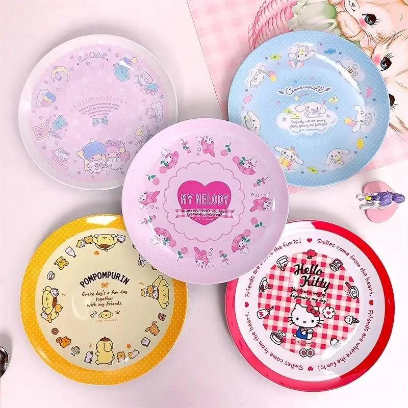 Sanrio Kawaii Hello Kitty MELAMINE 19cm Round Disc My Melody Cinnamoroll Anime Cartoon Exquisite Durable Dessert Fruit Plates
Sanrio Kawaii Hello Kitty MELAMINE 19cm Round Disc My Melody Cinnamoroll Anime Cartoon Exquisite Durable Dessert Fruit Plates