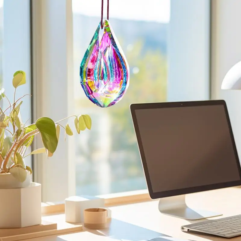 Crystal Sun Catcher Hangable Rainbow Maker Ornaments Colorful Crystal Glass Prisms Rainbow Pendant Sun Catcher For Living Room
Crystal Sun Catcher Hangable Rainbow Maker Ornaments Colorful Crystal Glass Prisms Rainbow Pendant Sun Catcher For Living Room