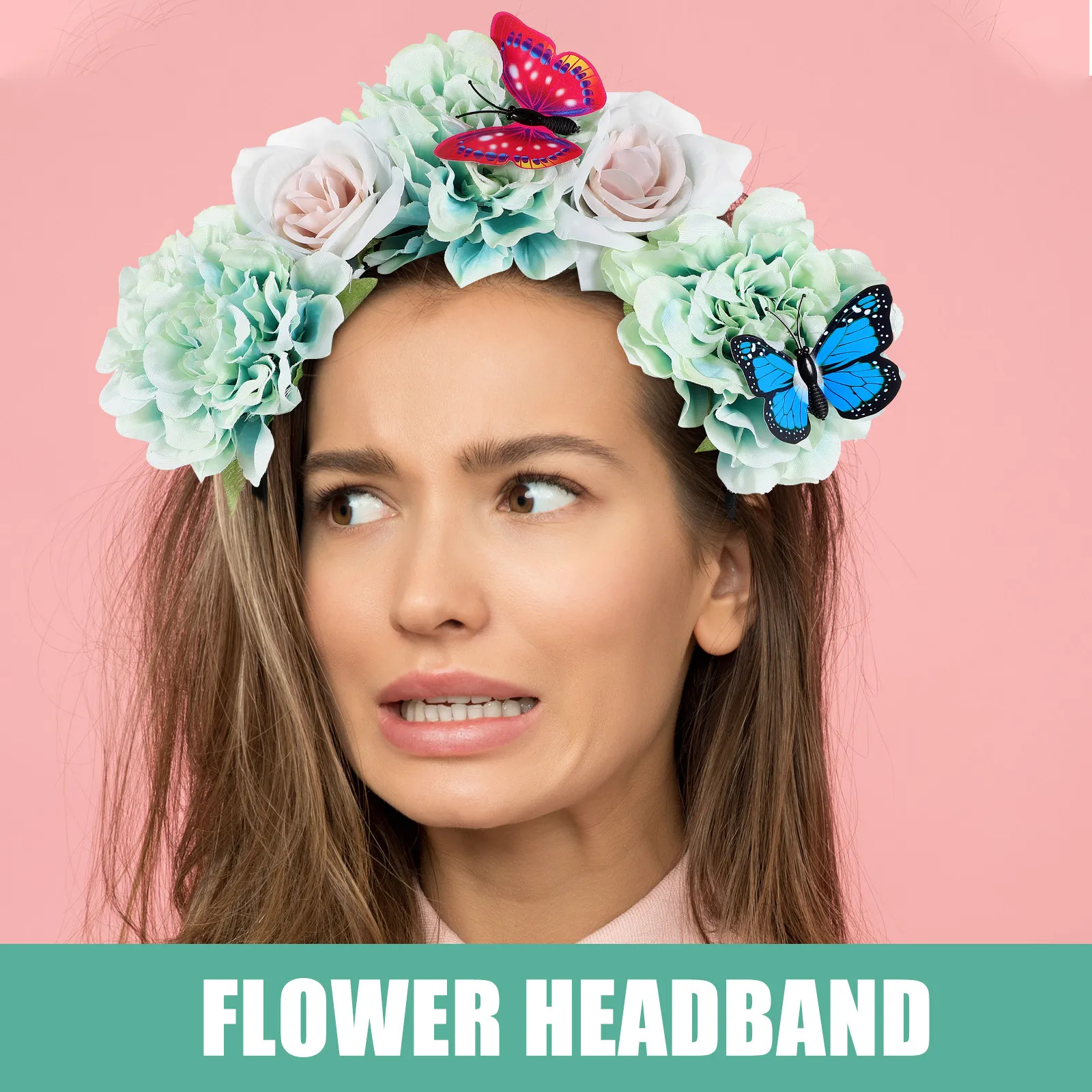 Butterfly Headband Simulated Flower Rose Butterfly Hairband Soft Comfortable Stretch Headpiece for Women Halloween Prom Tea
Butterfly Headband Simulated Flower Rose Butterfly Hairband Soft Comfortable Stretch Headpiece for Women Halloween Prom Tea