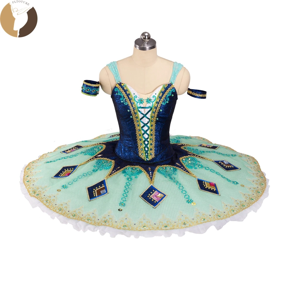 FLTOTURE New Arrival Adult Blue Green Color Pancake Tutus Handmade Ballet Two-Pieces Harlequin's Millions YAGP Stage Costumes
FLTOTURE New Arrival Adult Blue Green Color Pancake Tutus Handmade Ballet Two-Pieces Harlequin's Millions YAGP Stage Costumes