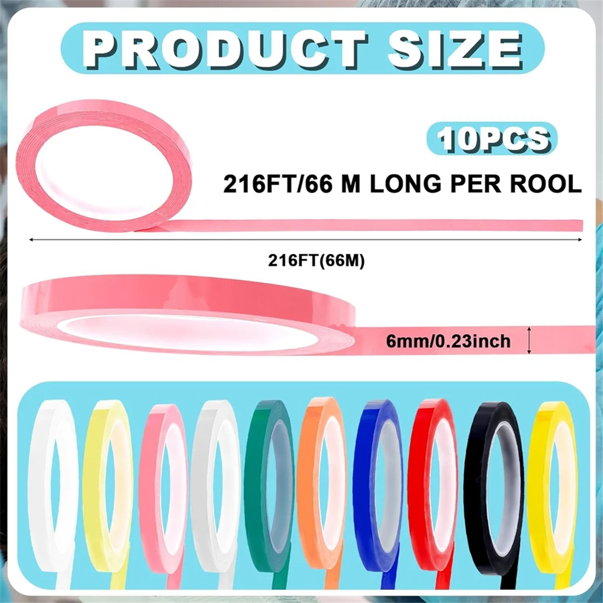 HFIL_10 Rolls Autoclave Tape, 0.24 Inch X 216.5 Inch Instruments Identification Tape 10 Colors Instrument TapeSurgical
HFIL_10 Rolls Autoclave Tape, 0.24 Inch X 216.5 Inch Instruments Identification Tape 10 Colors Instrument TapeSurgical