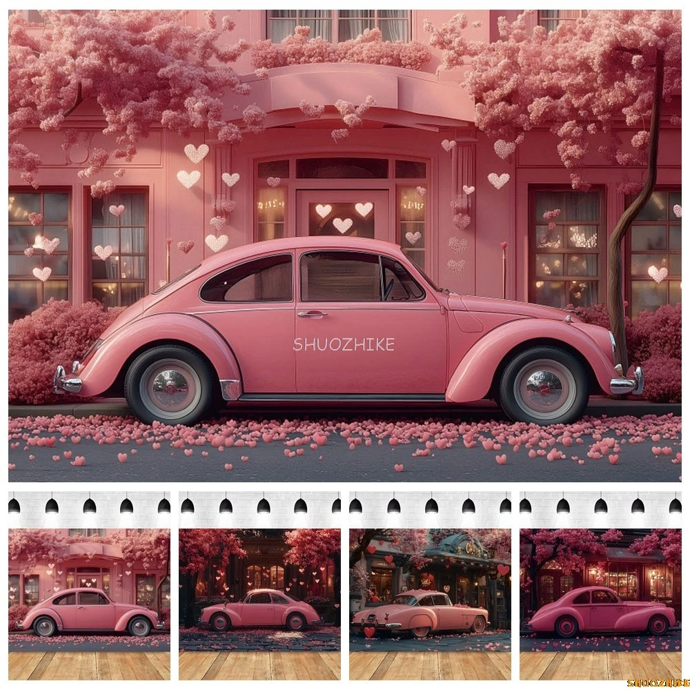 Valentine's Day Photography Backdrop Pink Flowers Store Car Birthday Party Sweet Couple Photocall Background Decor Photostudio
Valentine's Day Photography Backdrop Pink Flowers Store Car Birthday Party Sweet Couple Photocall Background Decor Photostudio