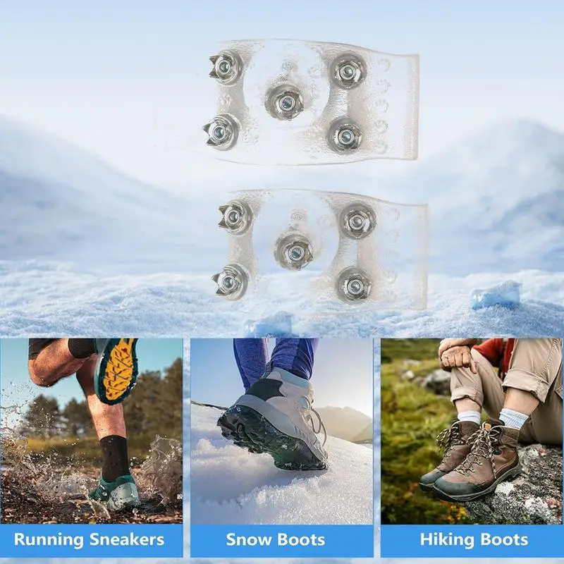 Ice Cleats for Shoes and Boots 2X Rotatable Snow Crampons 5 Spikes Snow Traction Cleats Mountaineering Ice Grips Boots Ice
Ice Cleats for Shoes and Boots 2X Rotatable Snow Crampons 5 Spikes Snow Traction Cleats Mountaineering Ice Grips Boots Ice