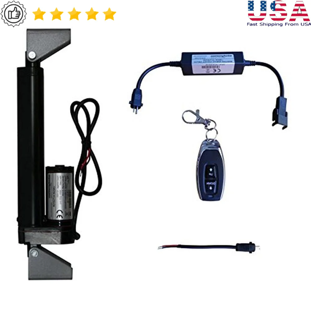 225lbs 12V Wireless Linear Actuator Remote Control Kit Mounting Brackets Metal Material 90ft Range
225lbs 12V Wireless Linear Actuator Remote Control Kit Mounting Brackets Metal Material 90ft Range
