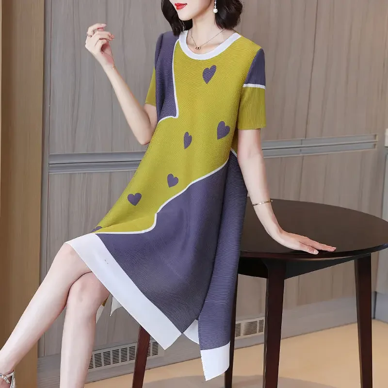 Лето, хит продаж, новинка лета 2025 года, плиссированное платье с круглым вырезом и короткими рукавами с разрезом, простое и модное
Лето, хит продаж, новинка лета 2025 года, плиссированное платье с круглым вырезом и короткими рукавами с разрезом, простое и модное