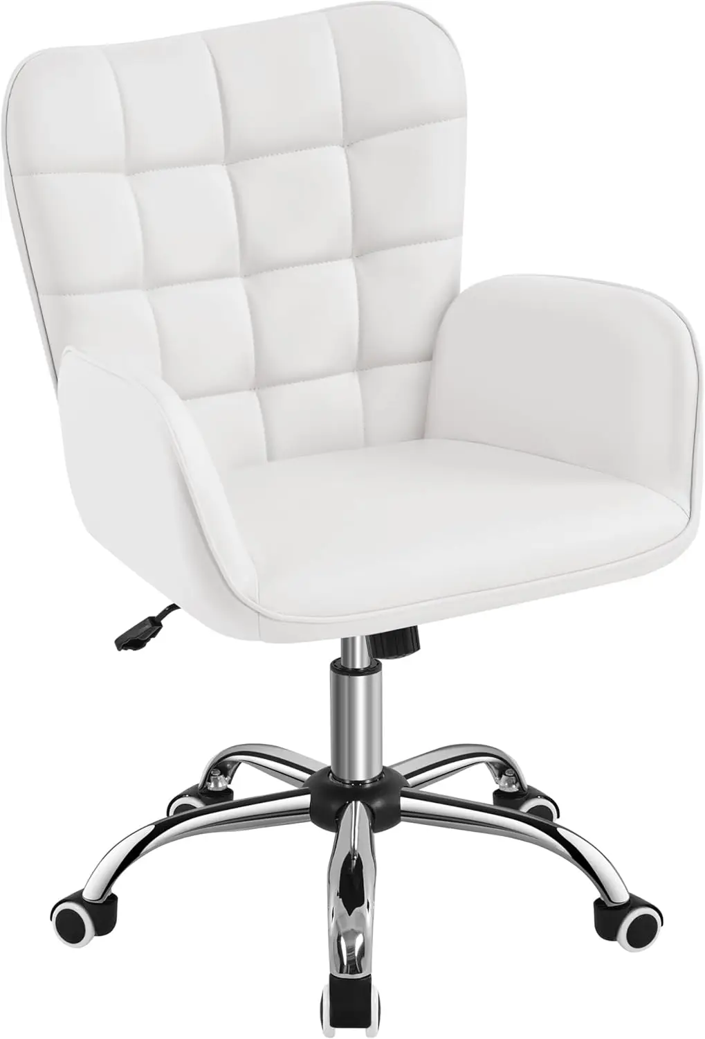 Faux Leather Office Chair Modern Vanity Chair Ergonomic Adjustable Makeup Chair with Padded Armrests Big Seat for Office,Bedroom
Faux Leather Office Chair Modern Vanity Chair Ergonomic Adjustable Makeup Chair with Padded Armrests Big Seat for Office,Bedroom