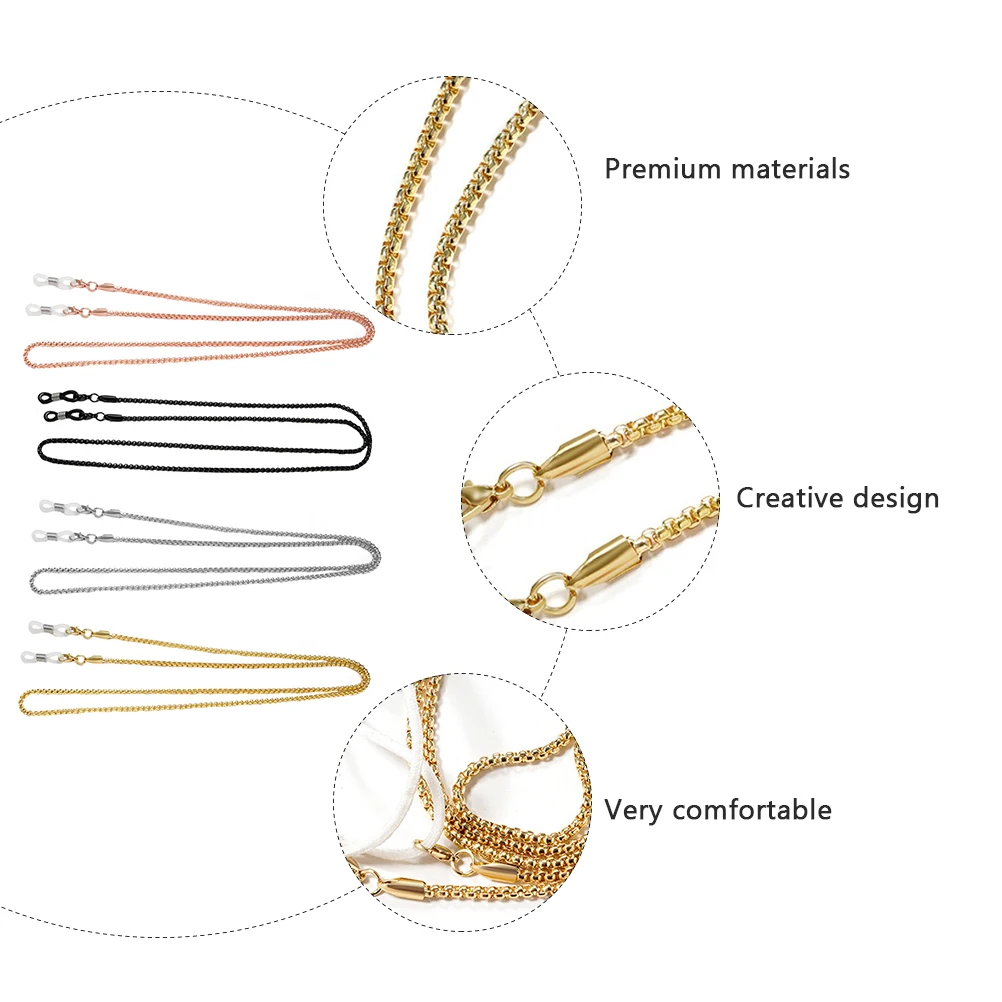 4 Pcs Eyeglasses Chain Fashion Strap Non slip Rope Accessory Durable Reusable Suitable For All Stylish Comfortable Premium
4 Pcs Eyeglasses Chain Fashion Strap Non slip Rope Accessory Durable Reusable Suitable For All Stylish Comfortable Premium